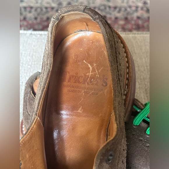 Tricker Wingtip Keswick Brogue Brown Suede Leather Men’s Dress Shoes Size 9.5 US main image 15